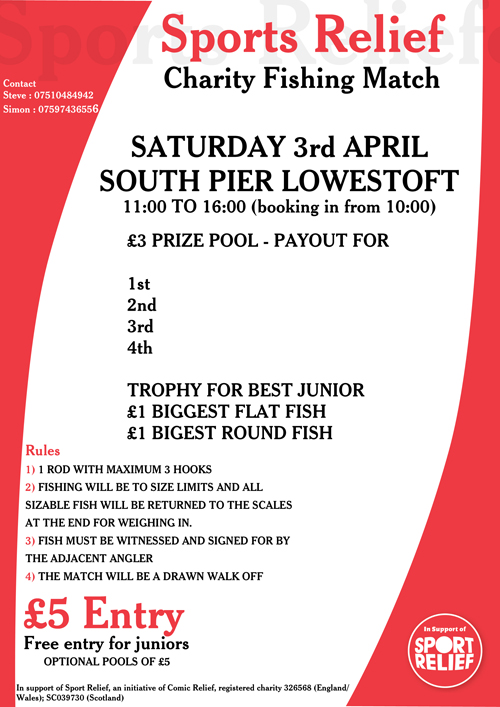 sports relief sea fishing match